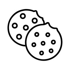 Delicious chocolate chip cookies vector illustration for baking and dessert related designs and projects