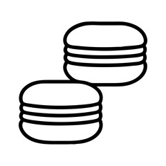 Delicious macarons vector icon illustration for bakery shop and dessert recipe design element usage