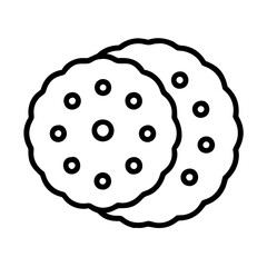 Delicious chocolate chip cookies vector illustration for bakery and dessert shop logo and design elements