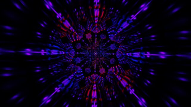 Seamless abstract video loop with geometric strobe patterns in motion