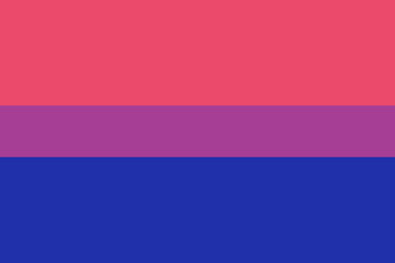 Obraz premium Bisexual movement LGBT, flat flag. Symbol of sexual minorities, gays and lesbians. Vector illustration.