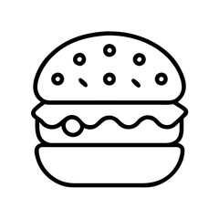 Burger vector icon delicious hamburger fast food cheeseburger grill takeaway burger restaurant  char