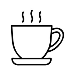 Hot coffee cup vector icon illustration for cafe menu design and beverage product presentation,  characters