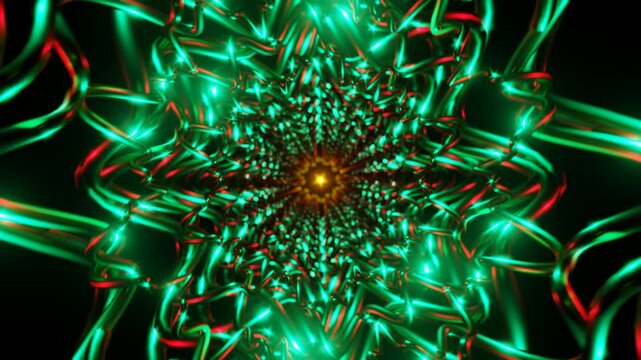 Strobe light pulses with shifting geometric patterns in a seamless loop
