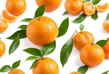 Ripe mandarin isolated on white background