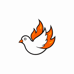 white dove on white background