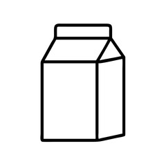 Milk carton vector icon illustration for dairy products packaging and beverage container design needs here