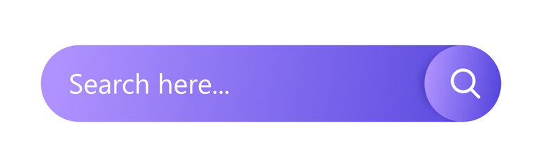 Obraz premium Colorful Search Bar User Interface Button Isolated Vector Illustration