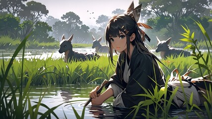 A marsh where the fog never lifts