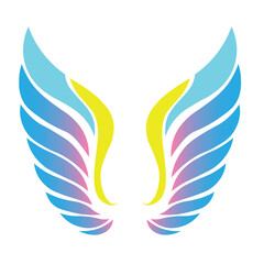 Color Gradation Wings – Elegant Gradient Vector Design (EPS Format)

