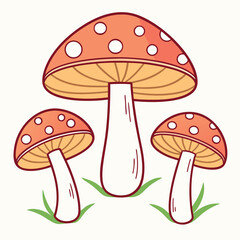 Mushrooms harore-illustration-vector-design 