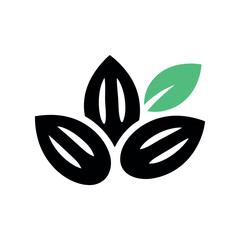 Photorealistic almonds vibrant yellow background 