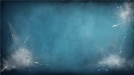 Dust and scratches design. Aged photo editor layer. blue grunge abstract background. Copy space.