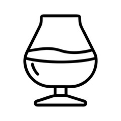 Whiskey glass vector icon illustration for bar and drink related designs and graphic elements use case design