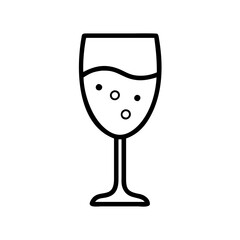 Wine glass vector illustration for wine tasting events and bar promotions with elegant glass design style