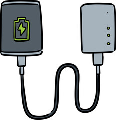 Illustration of smartphone charging
