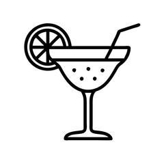 Margarita cocktail with lime slice vector illustration for summer drink and party themed designs, isolated art