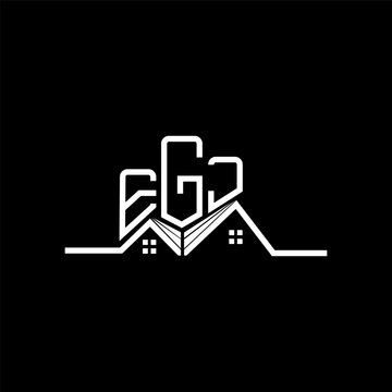 EGJ Real State logo design, EGJ simple and modern logo. EGJ luxurious alphabet design