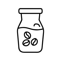 Coffee beans in a jar vector icon illustration, coffee drink, coffee shop, coffee product, caffeine,  char