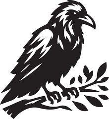 Fototapeta premium Raven illustration logo