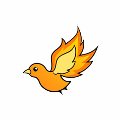 vector illustration of an abstract bird