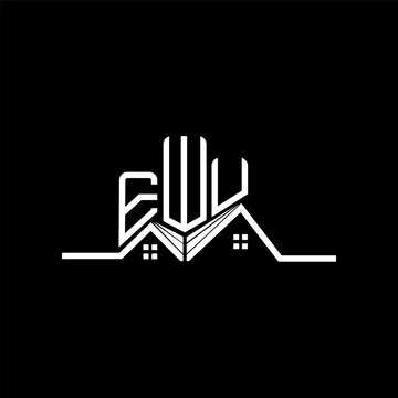 EWU Real State logo design, EWU simple and modern logo. EWU luxurious alphabet design