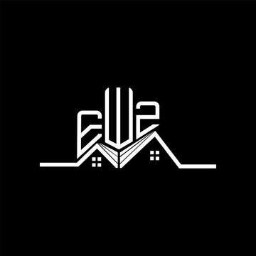 EWZ Real State logo design, EWZ simple and modern logo. EWZ luxurious alphabet design