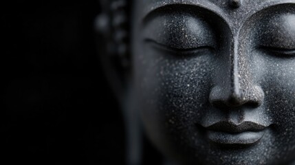 Peaceful Buddha Statue Close-up