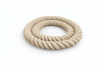 Beige rope circle, studio shot