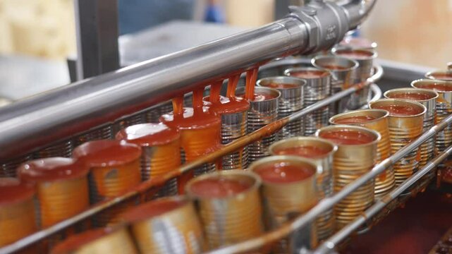 Automated canning machine filling food containers