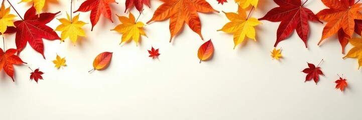 Dried autumn leaves scattered on white surface, fall foliage, nature scenes, seasonal changes