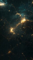 Fototapeta premium Stunning aerial view of urban night lights glowing in the darkness, showcasing the intricate patterns of city life and connectivity.