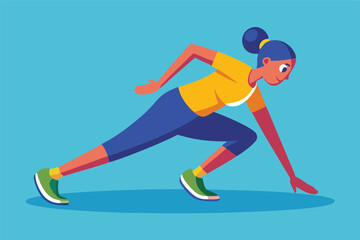 Cheerful young man stretches outdoors during a sunny day in a vibrant vector illustration