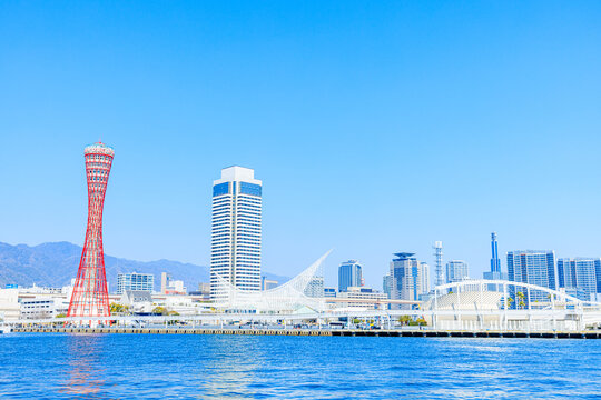 春の神戸港　兵庫県神戸市　Spring in Kobe Port. Hyogo Pref, Kobe City.