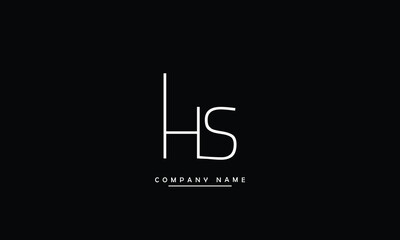 Fototapeta premium HS, SH, H, S Abstract Letters Logo Monogram
