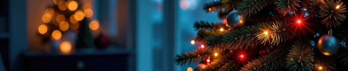 LED lights wrapped around a metal Christmas tree, festive, christmas tree