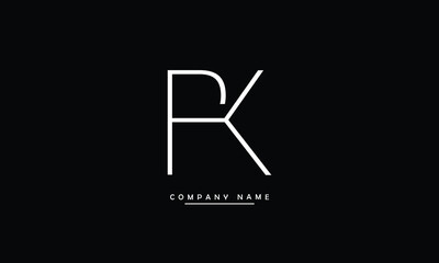 PK, KP, P, K Abstract Letters Logo Monogram