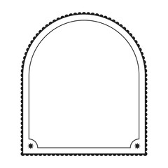 Arch Frame with Rounded Top and Ornate Corners