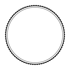 Round Frame with Ornamental Dotted Border