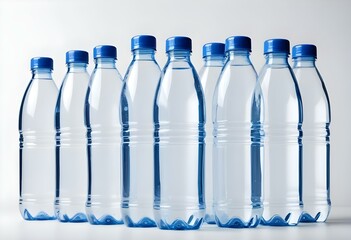 water bottles isolated on white background