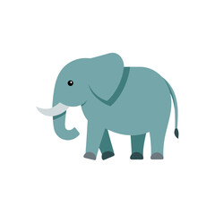 elephant cartoon isolated on white