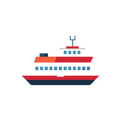 Obraz premium cruise ship vector illustration