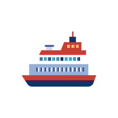 Obraz premium cruise ship vector illustration