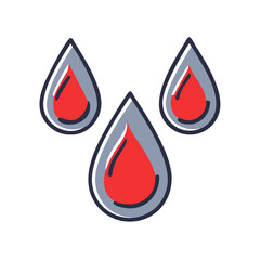 Fototapeta premium Blood Droplets Icon Illustrating World Blood Donor Day 