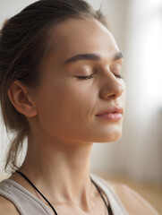 Yoga practitioner meditating