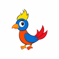 cartoon bird with a flower