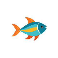 tropical fish isolated on white