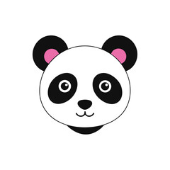 Fototapeta premium panda head icon