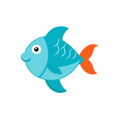Obraz premium cartoon fish vector illustration