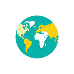 Fototapeta premium globe on white background